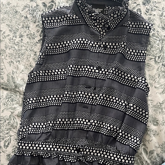 Alice Ritter Brooklyn Tops - Black and White Polka Dot Sleeveless Blouse